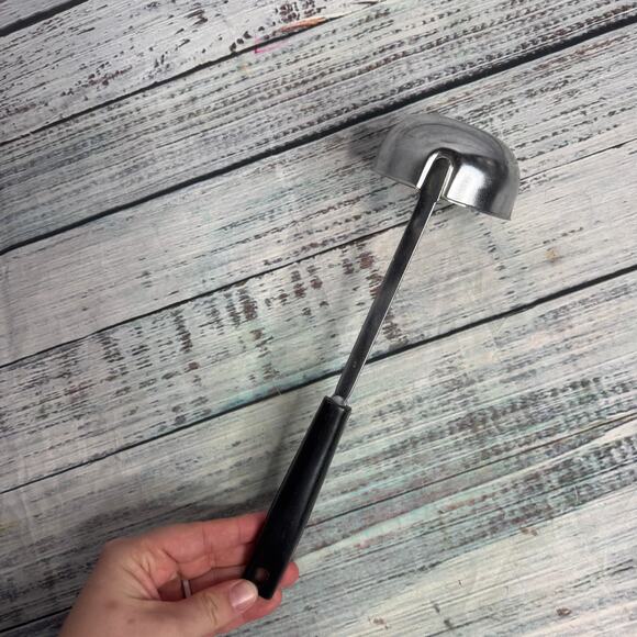 Vintage Ekco Stainless Utensil Deep Ladle Soup Serving 11" - Picture 2 of 3